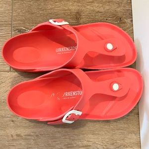 Pink waterproof Birkenstock sandals